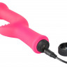 Розовый G-стимулятор с вибрацией Power Vibe Nubby - 18 см.