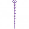Фиолетовая анальная цепочка с 10 звеньями ANAL JUGGLING BALL SILICONE - 33,6 см.