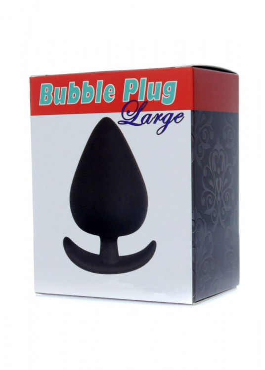 Черная анальная втулка Bubble - 9,5 см.