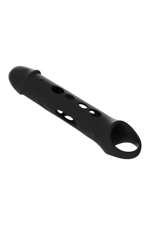 Черная насадка-удлинитель Vibrating Extender With Remote с вибрацией