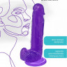 Фиолетовый реалистичный фаллоимитатор Mr. Bold L - 18,5 см. Фиолетовый реалистичный фаллоимитатор Mr. Bold L - 18,5 см.