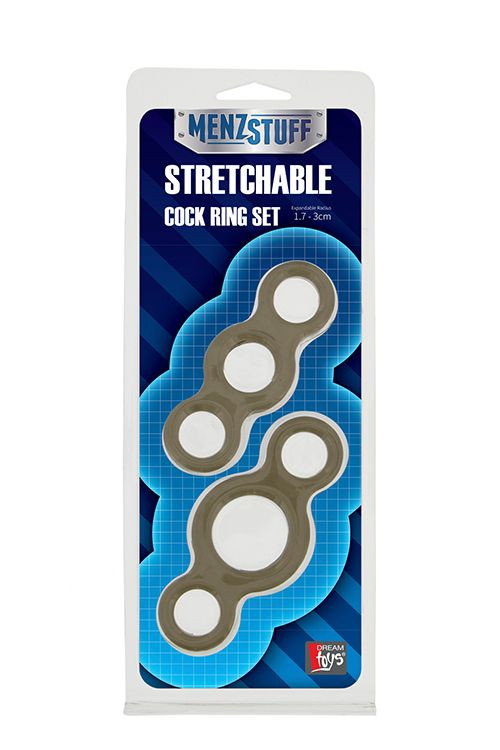 Набор из 2 эрекционных колец MENZSTUFF STRETCHABLE COCK RING SET