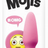 Розовая силиконовая пробка среднего размера Emoji OMG - 10,2 см. Розовая силиконовая пробка среднего размера Emoji OMG - 10,2 см.
