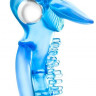 Голубое эрекционное виброкольцо 10 Function Vibrating Tongue Ring