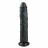 Черный фаллоимитатор Realistic Dildo - 28,5 см.