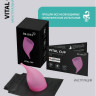 Розовая менструальная чаша Vital Cup L