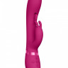 Розовый вибромассажер-кролик Tama - 23,2 см.