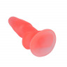 Розовый гелевый анальный стимулятор на присоске - 12,5 см.