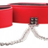 Чёрно-красный двусторонний комплект для бандажа Reversible Collar / Wrist / Ankle Cuffs Чёрно-красный двусторонний комплект для бандажа Reversible Collar / Wrist / Ankle Cuffs