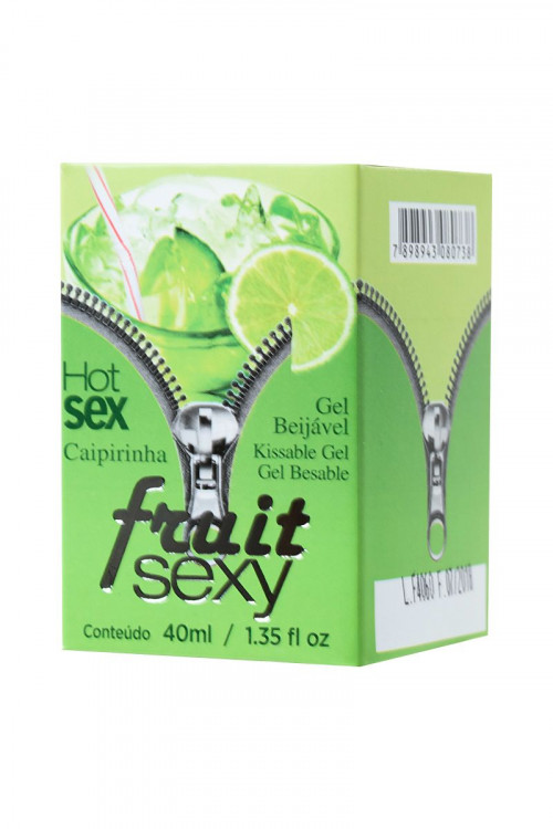 Массажное масло FRUIT SEXY Caipirinha с ароматом лайма и разогревающим эффектом - 40 мл.