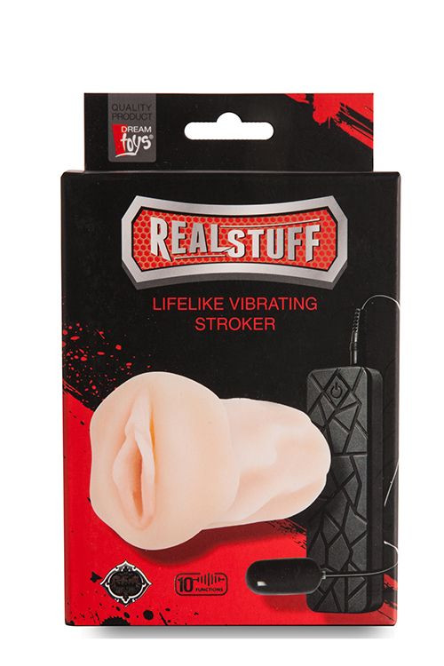 Мастурбатор-вагина REALSTUFF VIBRATING MASTURBATOR PUSSY с вибрацией