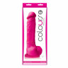 Розовый фаллоимитатор Colours Pleasures 8  Dildo - 24,8 см.