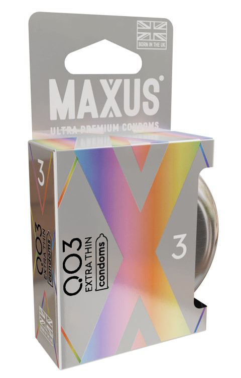 Экстремально тонкие презервативы в железном кейсе MAXUS Extreme Thin - 3 шт.