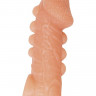 Телесная закрытая насадка с шишечками Cock Sleeve Size L - 17,6 см.