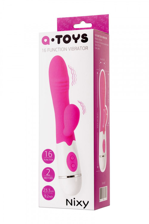 Розовый вибратор A-Toys Nixy - 23 см.