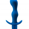Синяя анальная вибропробка Derby - 13,5 см.