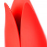 Красный вибратор Satisfyer Vibes Power Flower с лепестками - 18,8 см.