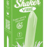 Зеленая вибропуля Shaker Vibe - 10,2 см.