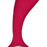 Красная гибкая анальная пробка SILKY SMOOTH FINGER - 14,5 см.