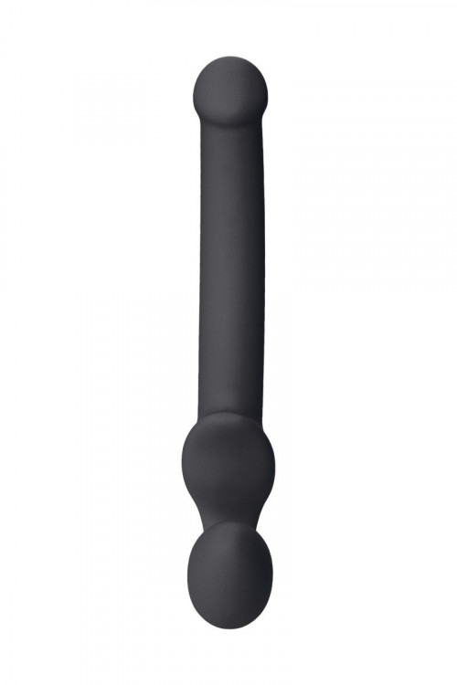 Черный безремневой страпон Silicone Bendable Strap-On S