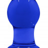 Малая синяя стеклянная анальная пробка Crystal Small - 6,3 см.