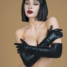 Длинные элегантные перчатки из материала wet look Длинные элегантные перчатки из материала wet look