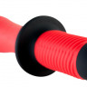 Двусторонний красный вибратор с двойным мотором - 28 см.