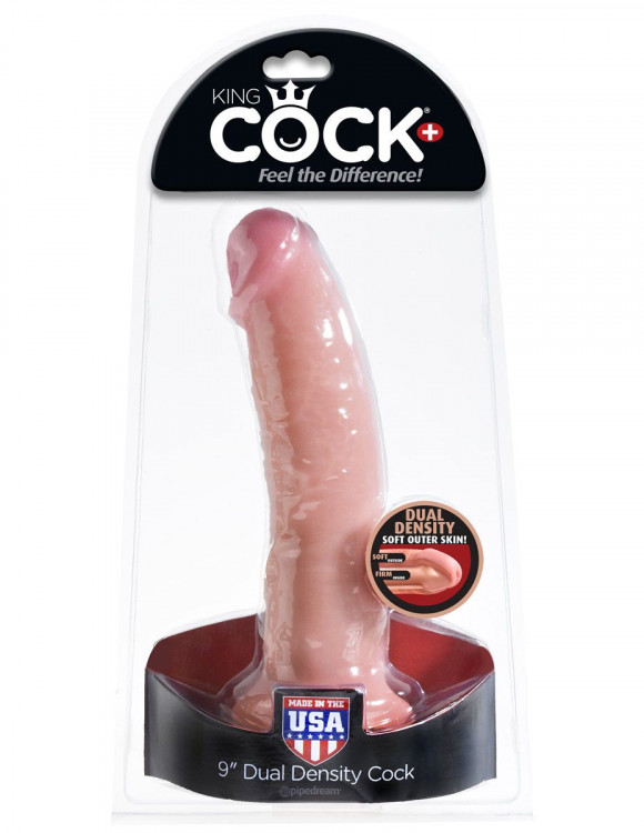 Телесный фаллоимитатор Dual Density 9  Cock - 22,9 см.