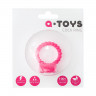Розовое виброкольцо на пенис A-toys из силикона