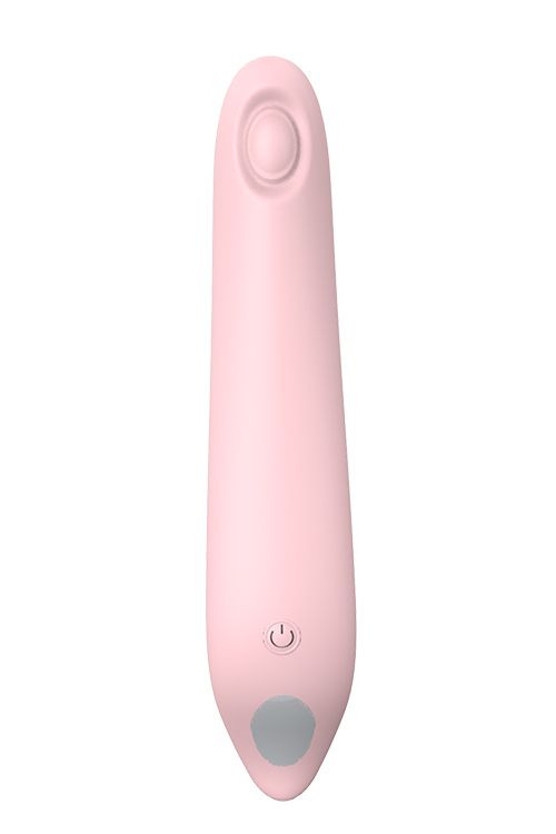 Нежно-розовый вибромассажер LUSTY WOODPECKER - 18 см.