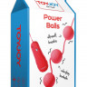 Красные вагинальные шарики с вибрацией POWER BALLS 