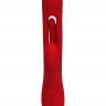 Красный ударный вибратор Anal G-Hit с анальной цепочкой - 24 см.