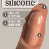 Кофейный фаллоимитатор 8  Silicone Dual Density Cock - 22,8 см.