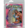 Прозрачная насадка с шипами и клиторальной шишечкой CLIT-BANGER SLEEVE IN CLEAR Прозрачная насадка с шипами и клиторальной шишечкой CLIT-BANGER SLEEVE IN CLEAR
