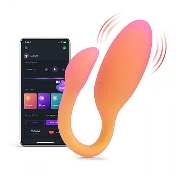 Оранжевый вибратор Flamingo Max