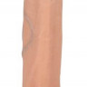Телесный реалистичный фаллоимитатор REAL с трусиками для страпона - 23 см.
