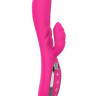 Розовый вибратор Nalone Touch2 с клиторальным стимулятором - 21,8 см.