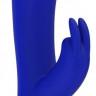 Синий вибратор Opulent с функцией нагрева и клиторальной стимуляцией - 20 см.
