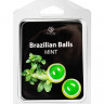 Набор из 2 шариков с массажным маслом Brazilian Balls с ароматом мяты Набор из 2 шариков с массажным маслом Brazilian Balls с ароматом мяты