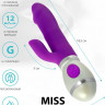 Фиолетовый вибратор-кролик Miss Jessy - 18,5 см.