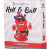 Стимулирующий презерватив-насадка Roll   Ball Strawberry
