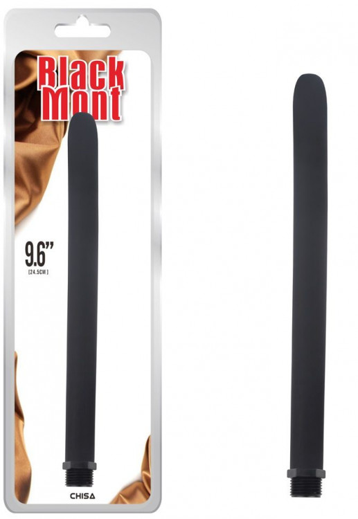 Черная насадка для анального душа Silicone Douche Tube - 24,5 см.