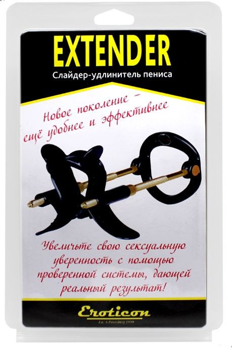 Черный удлинитель пениса Extender