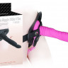 Розовый страпон 8 inch Strap-on Ripple Dildo Vibe - 21 см.
