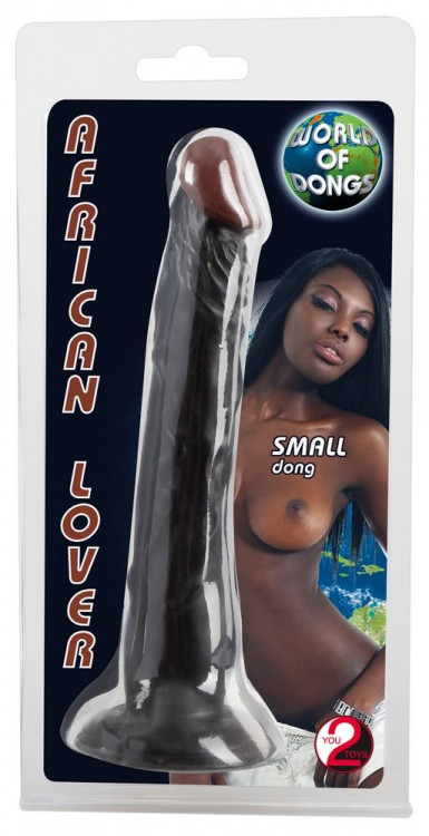 Чернокожий фаллоимитатор на присоске African Lover - 18 см.