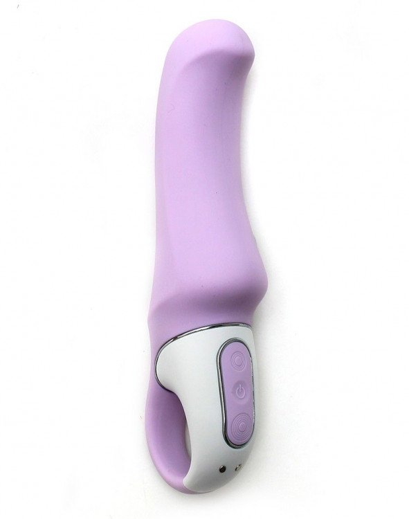 Сиреневый вибратор Satisfyer Vibes Charming Smile - 18,5 см.