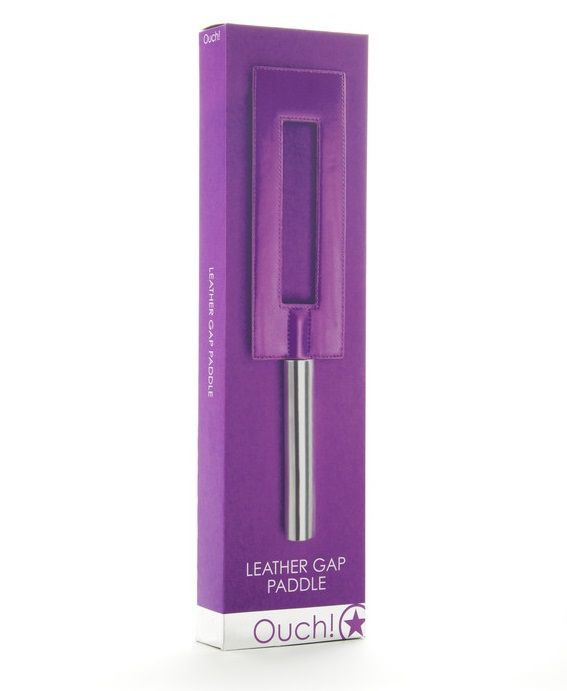 Фиолетовая шлёпалка Leather Gap Paddle - 35 см.
