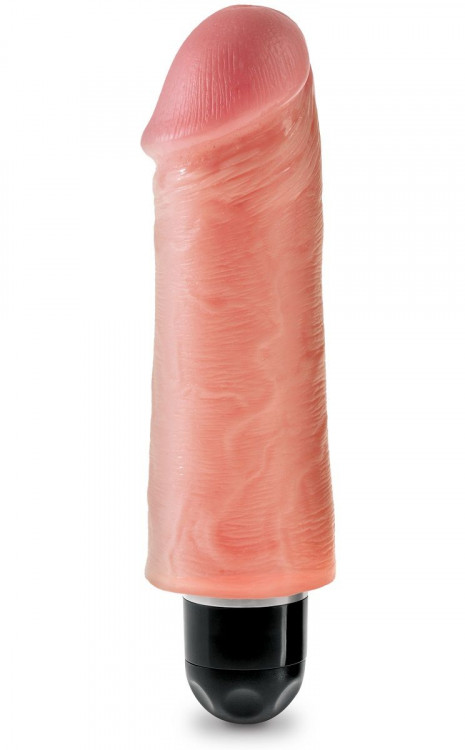 Телесный вибратор-реалистик 5  Vibrating Stiffy - 16,5 см.
