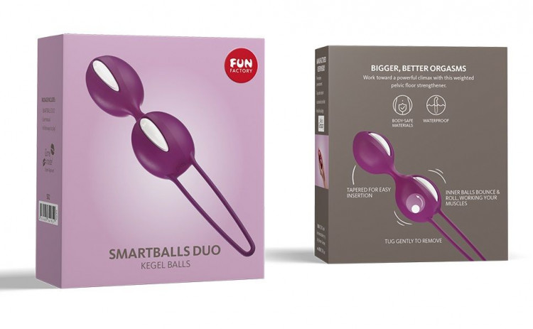Фиолетовые вагинальные шарики Smartballs Duo