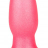 Овальная анальная пробочка розового цвета - 11,5 см.